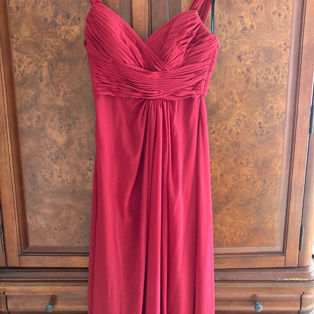 Red long dress